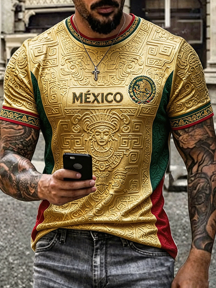 México orgulloso arte impreso camiseta de los hombres