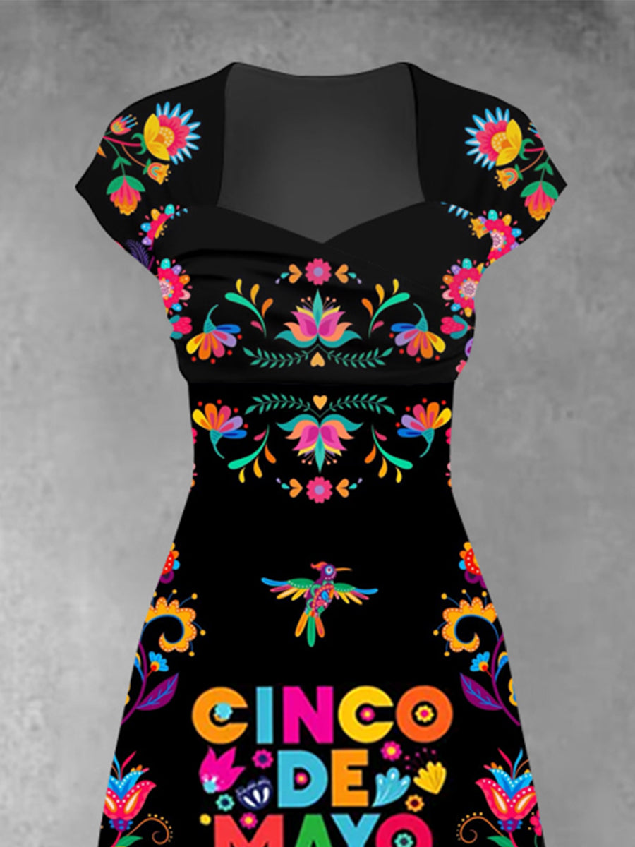 Vestido Estampado Cinco De Mayo para mujer