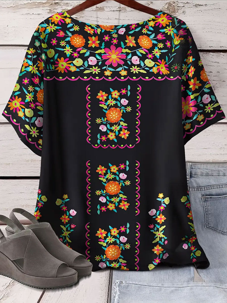 Top con estampado floral México Cinco De Mayo para mujer