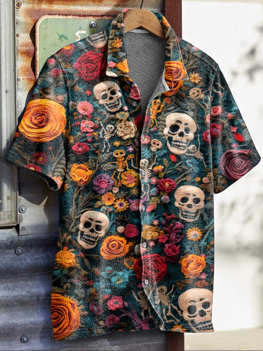 Camisa de manga corta con estampado Cinco de Mayo para hombre