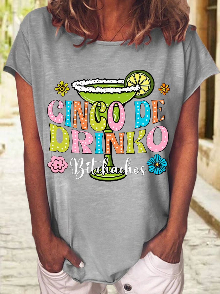 Camiseta de mujer Funny Cinco De Drinko
