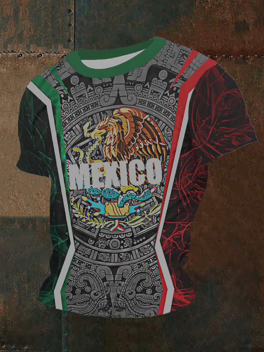 Mexican Aguila Concept para hombre de manga corta Casual Sports Top