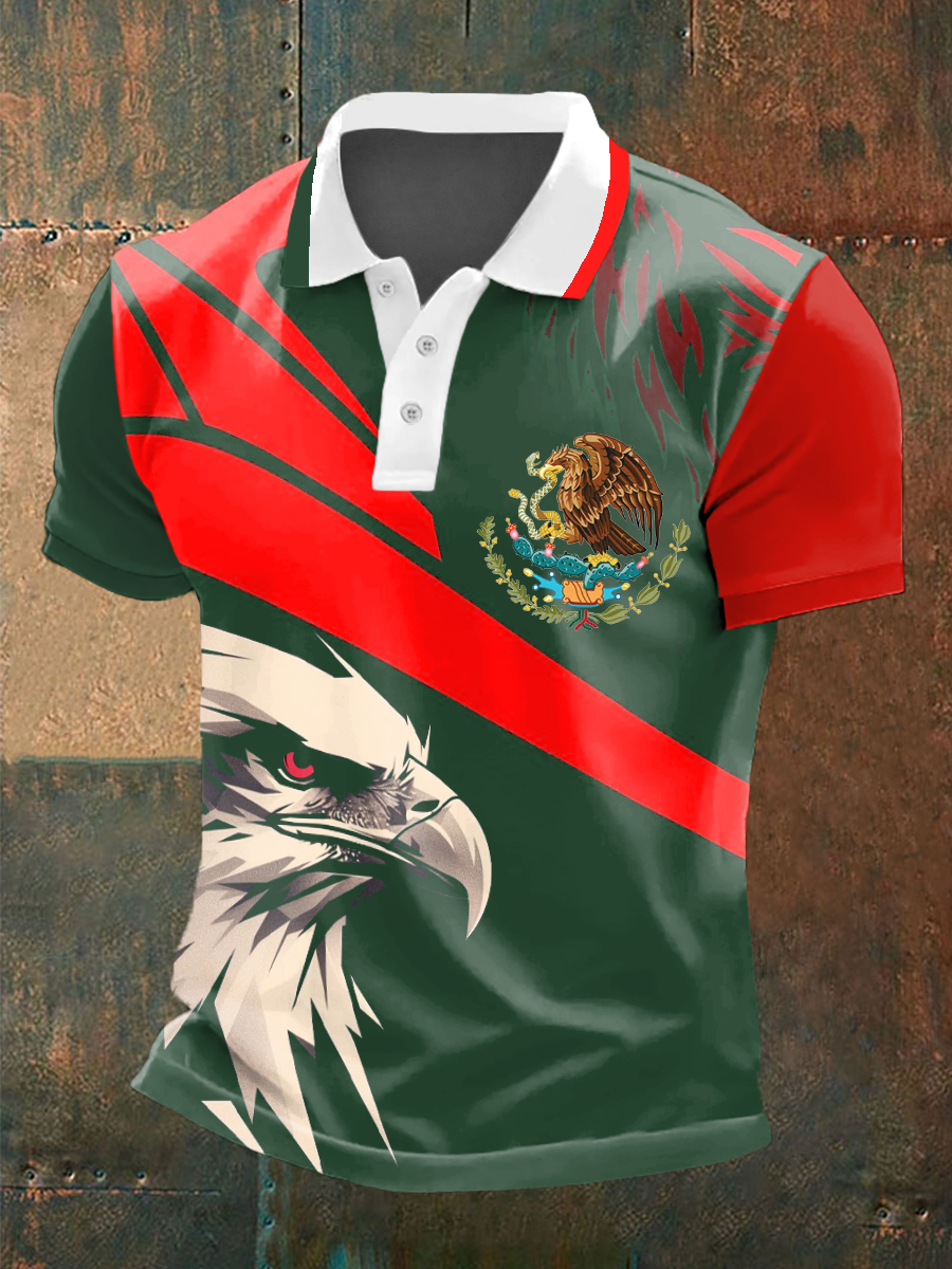Polo con estampado México para hombre