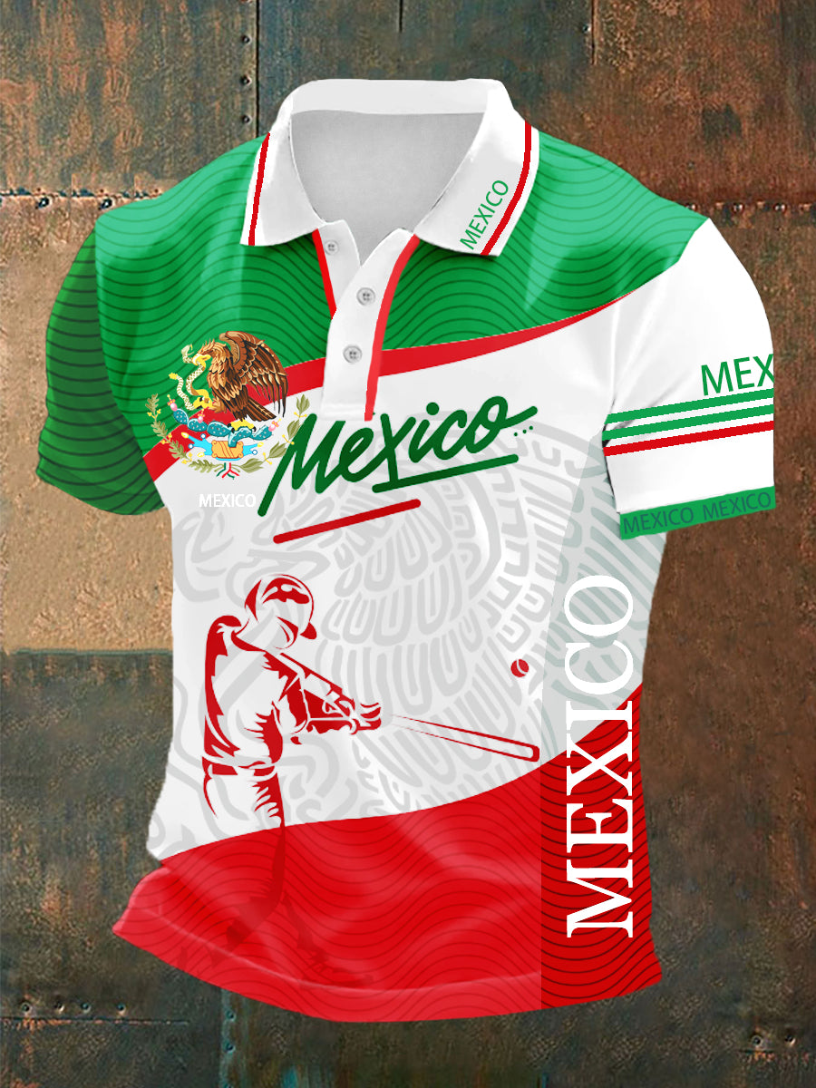 La cultura mexicana de los hombres imprime el POLO ocasional de los deportes Camisa