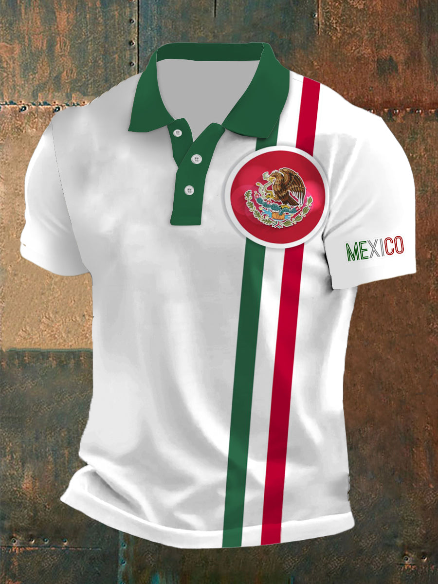 Camiseta de manga corta con cuello de polo para hombre