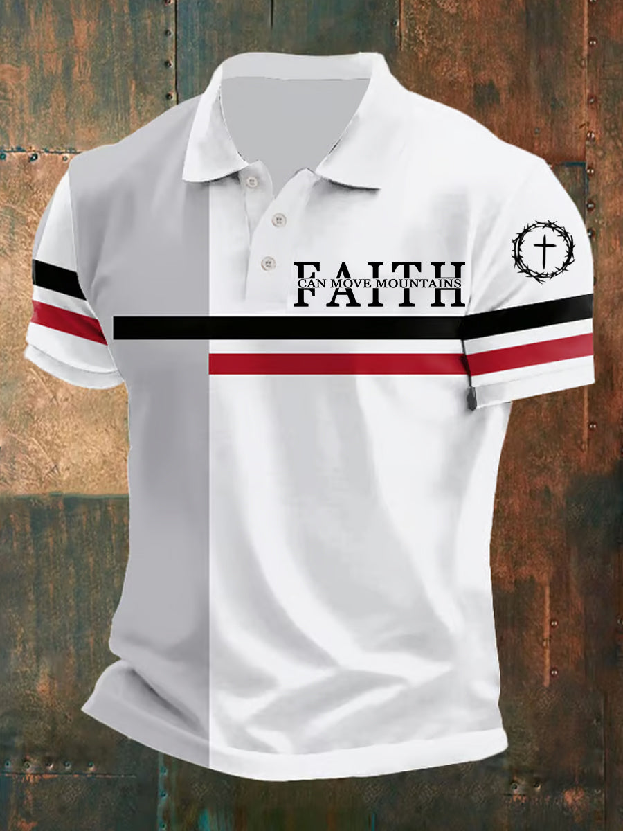 La cruz de la fe de los hombres imprimió el polo ocasional