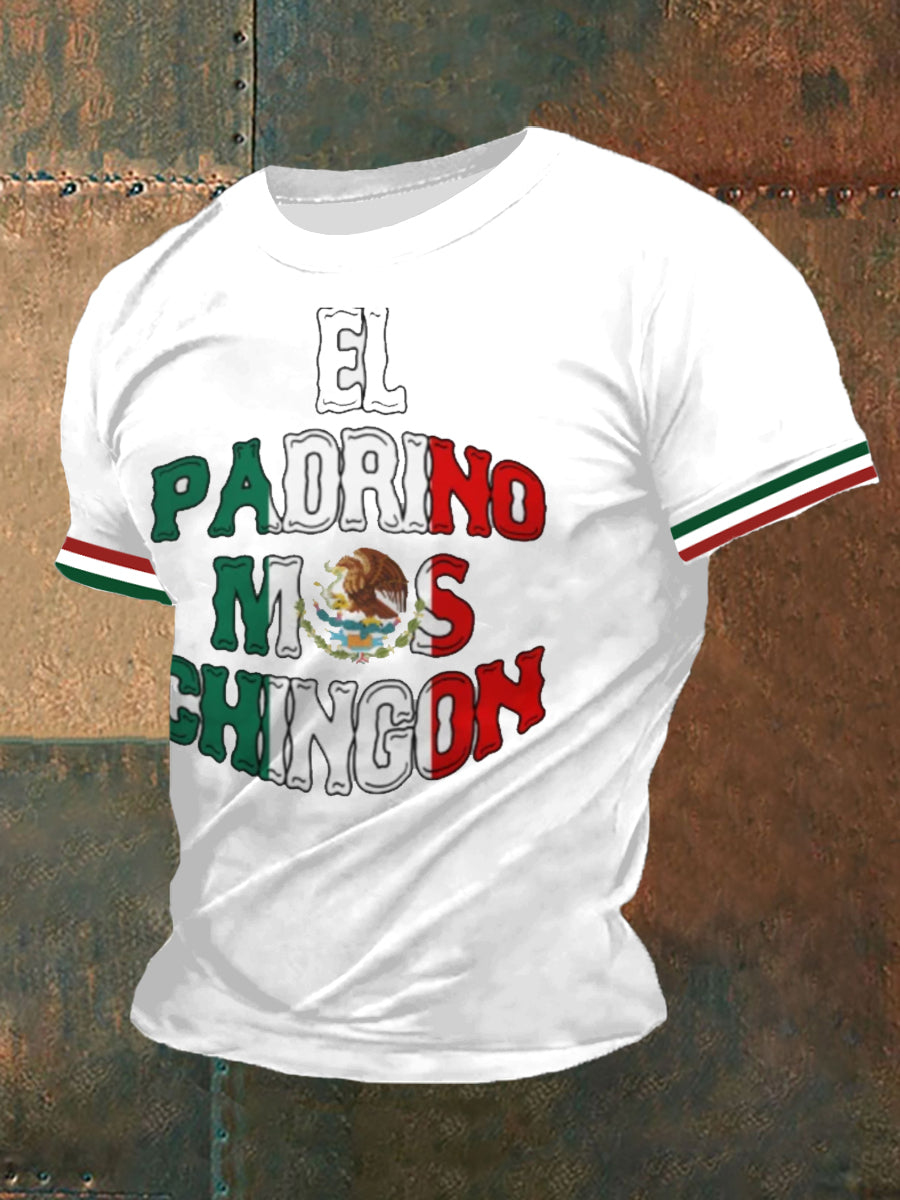 Bandera mexicana de los hombres Impreso Casual manga corta Top