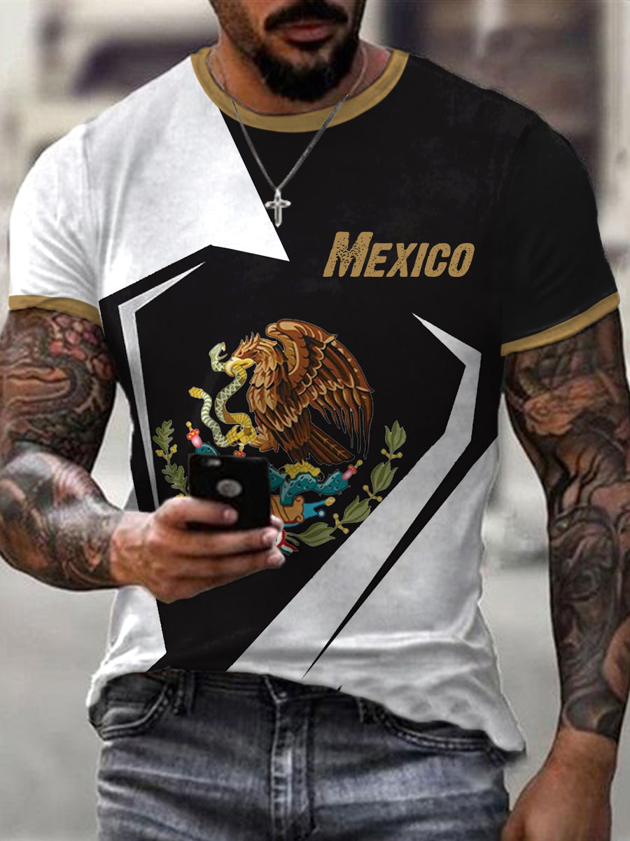Camiseta Casual Estampado México para hombre