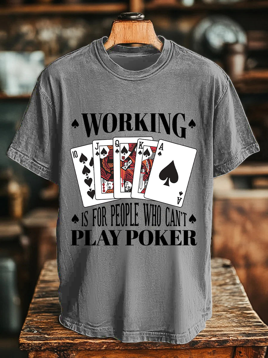 El trabajo unisex es para personas que no pueden jugar camisetas de poker