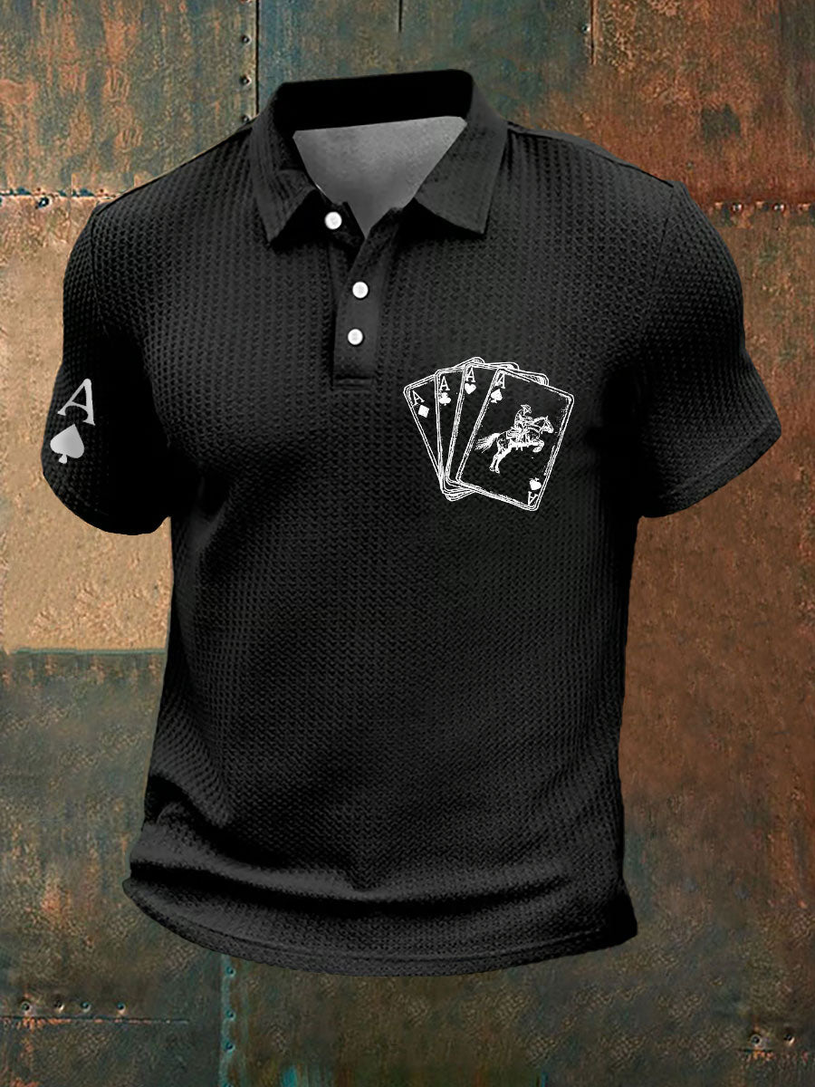 Camiseta de poker waffle para hombre