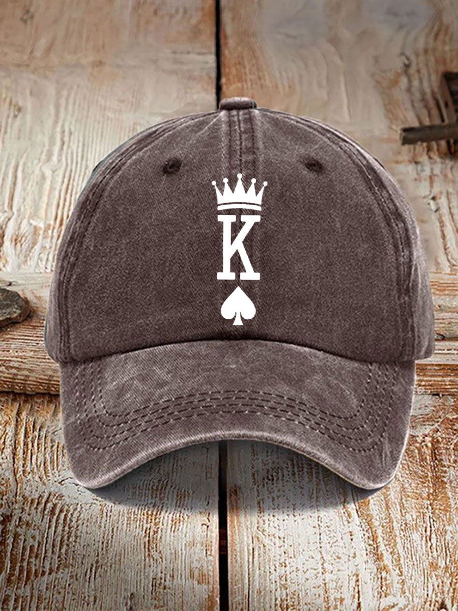 Rey de póquer unisex de espadas sombrero vintage