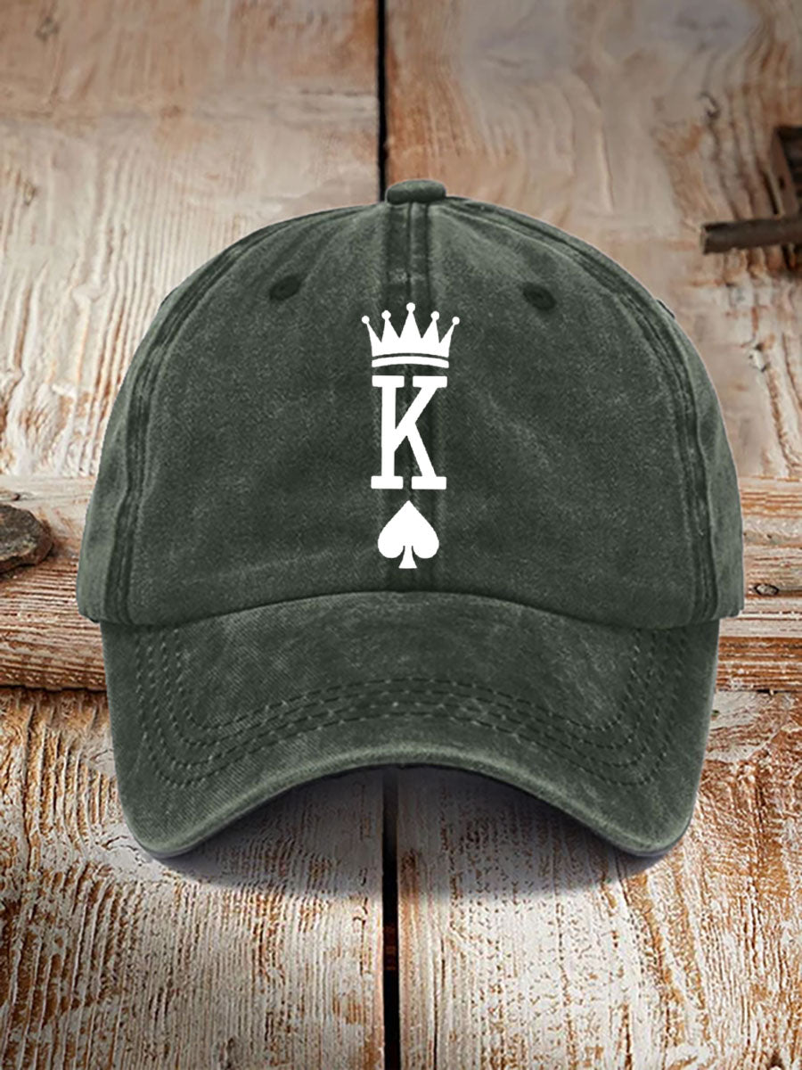 Rey de póquer unisex de espadas sombrero vintage