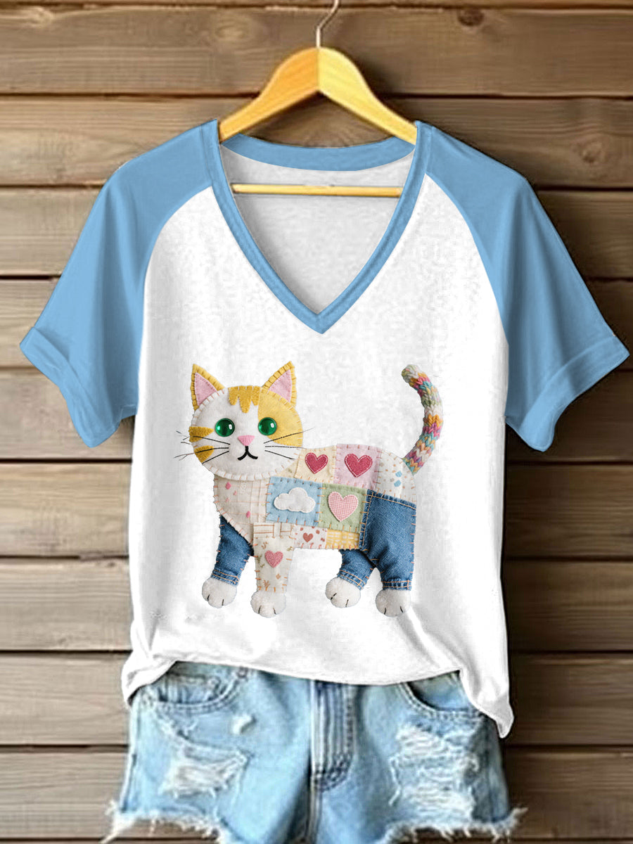 Camiseta del gato de las mujeres
