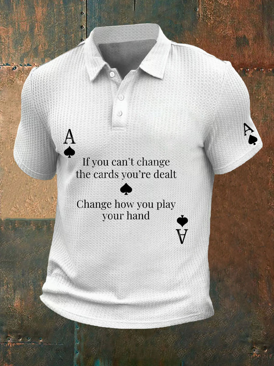 Camiseta Hombre de Poker Philosophy of Life Waffle