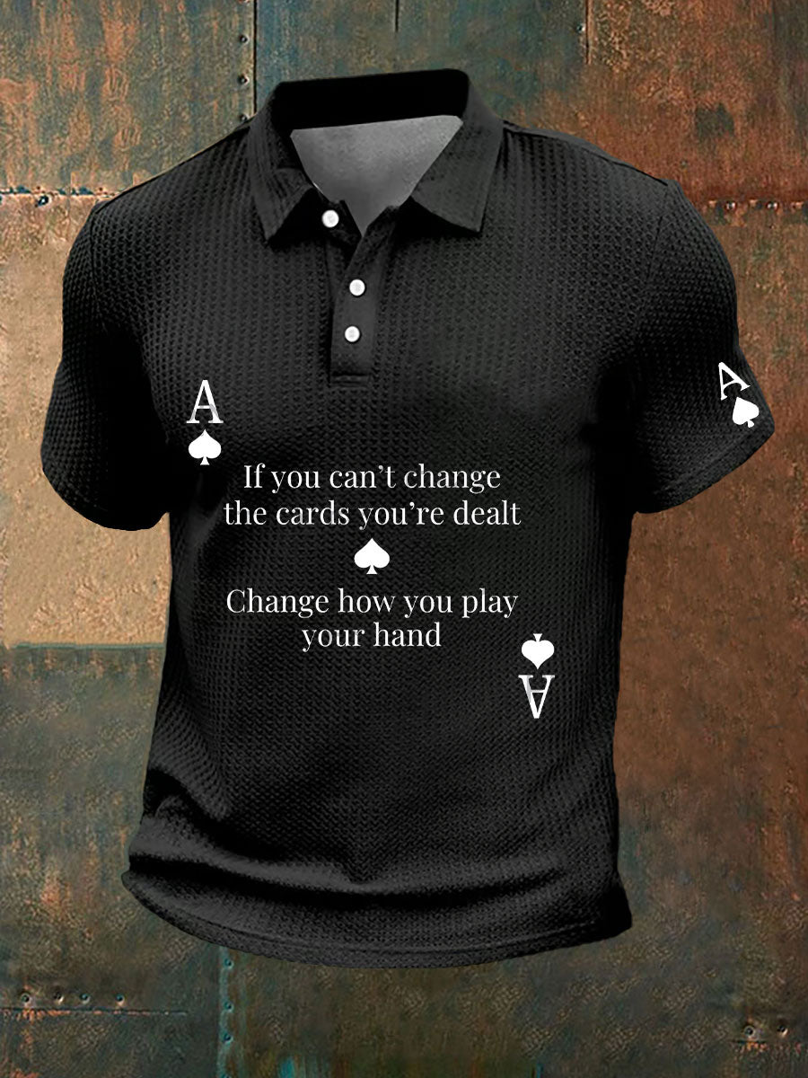 Camiseta Hombre de Poker Philosophy of Life Waffle