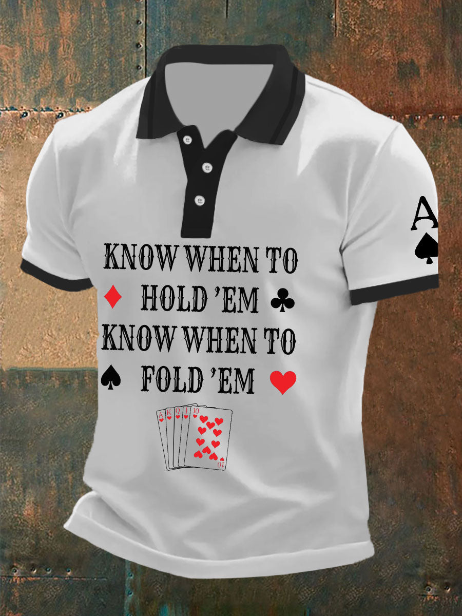 Camiseta Filosofía de la vida del póker de los hombres