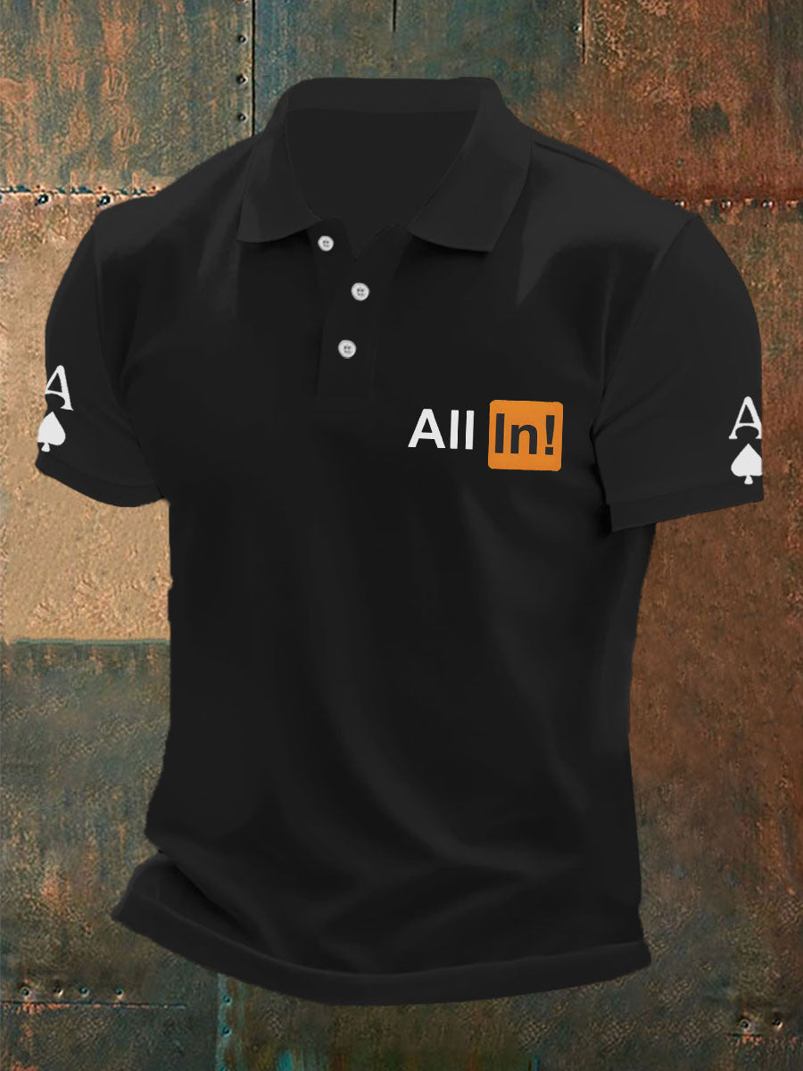 Camiseta divertida del póker de los hombres