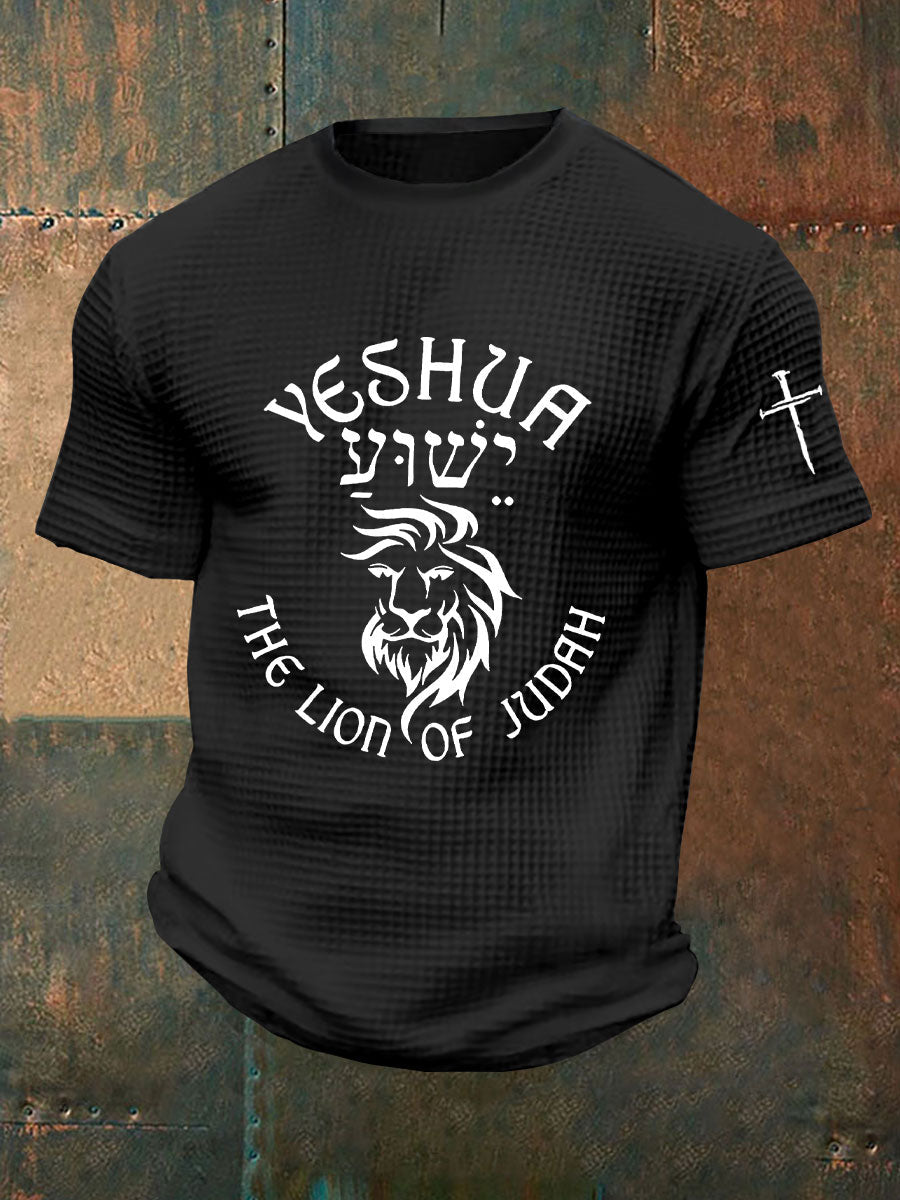 Camiseta Yeshua Waffle Print para hombre