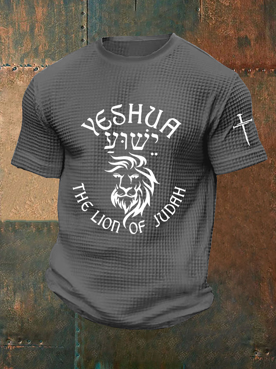 Camiseta Yeshua Waffle Print para hombre