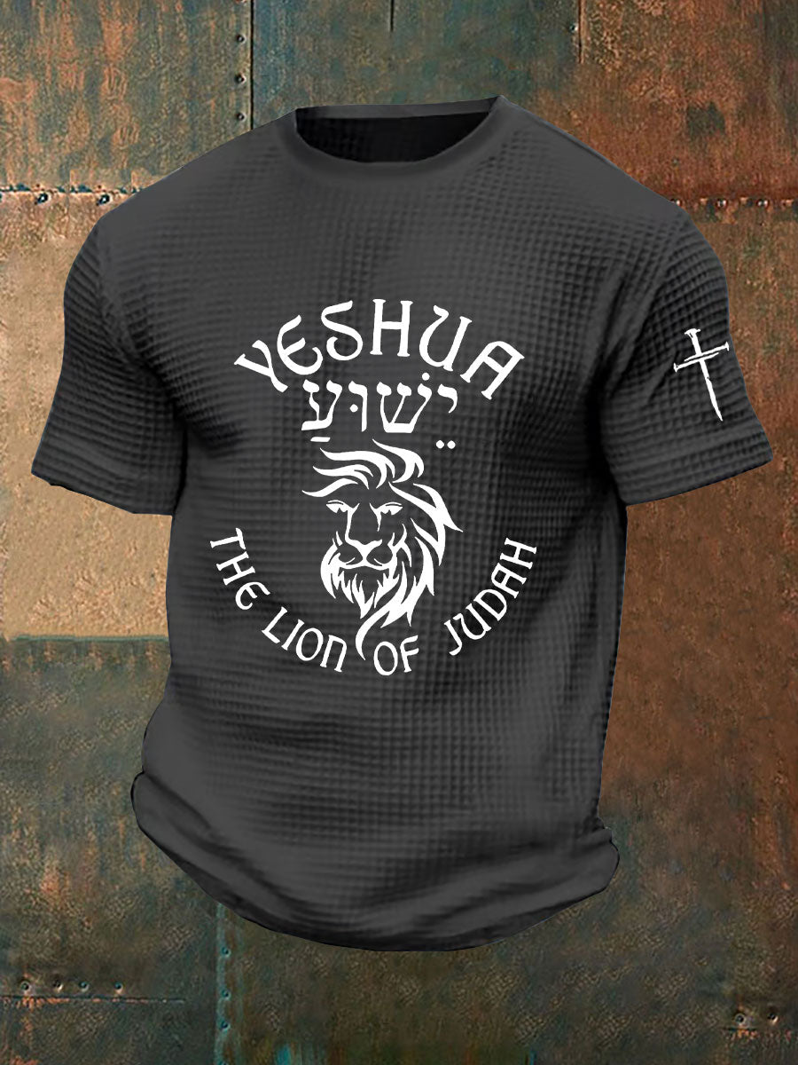 Camiseta Yeshua Waffle Print para hombre