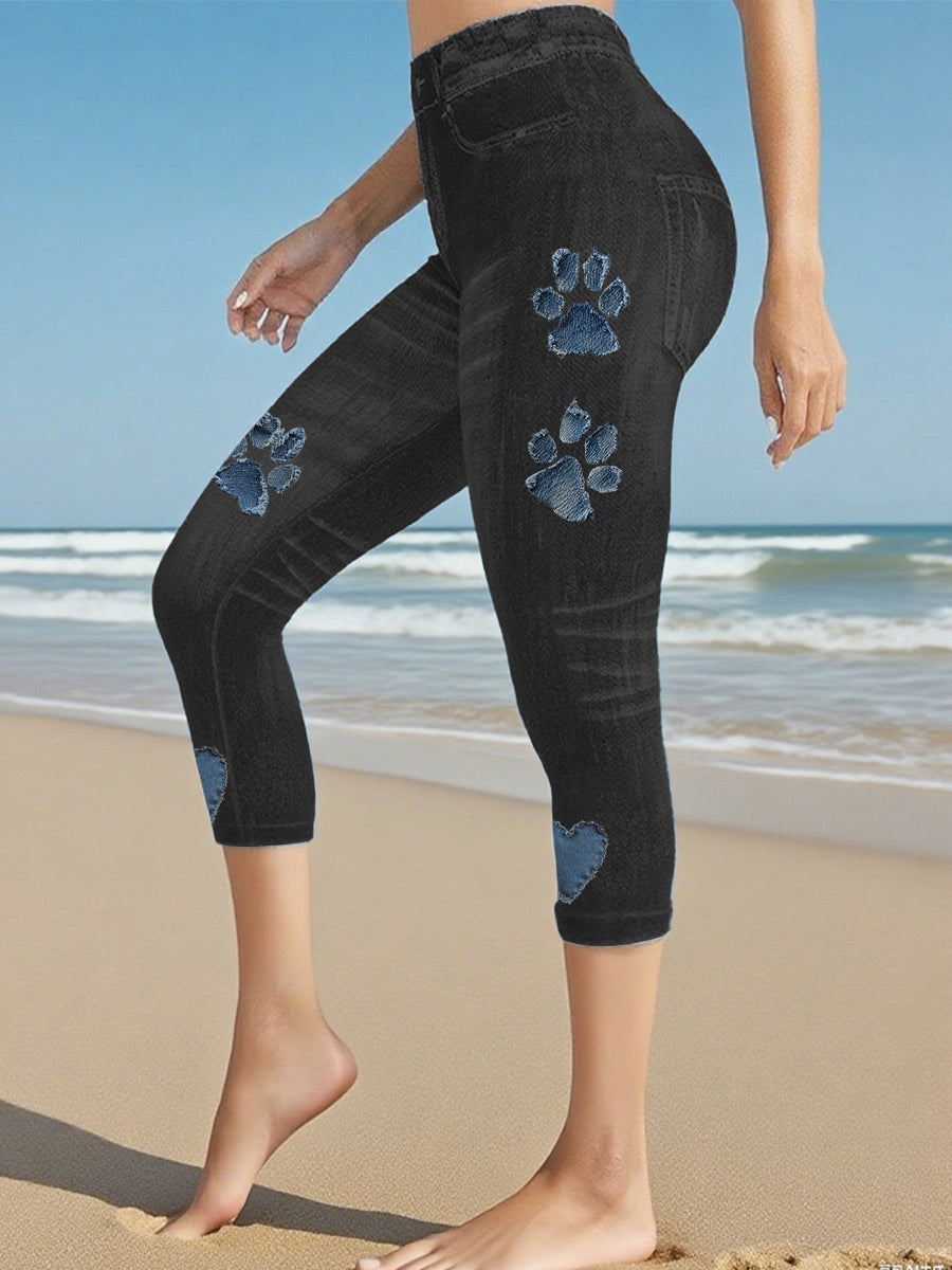 Polainas de mujer Denim Paw Cropped