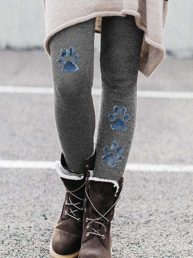 Leggings pata denim mujer