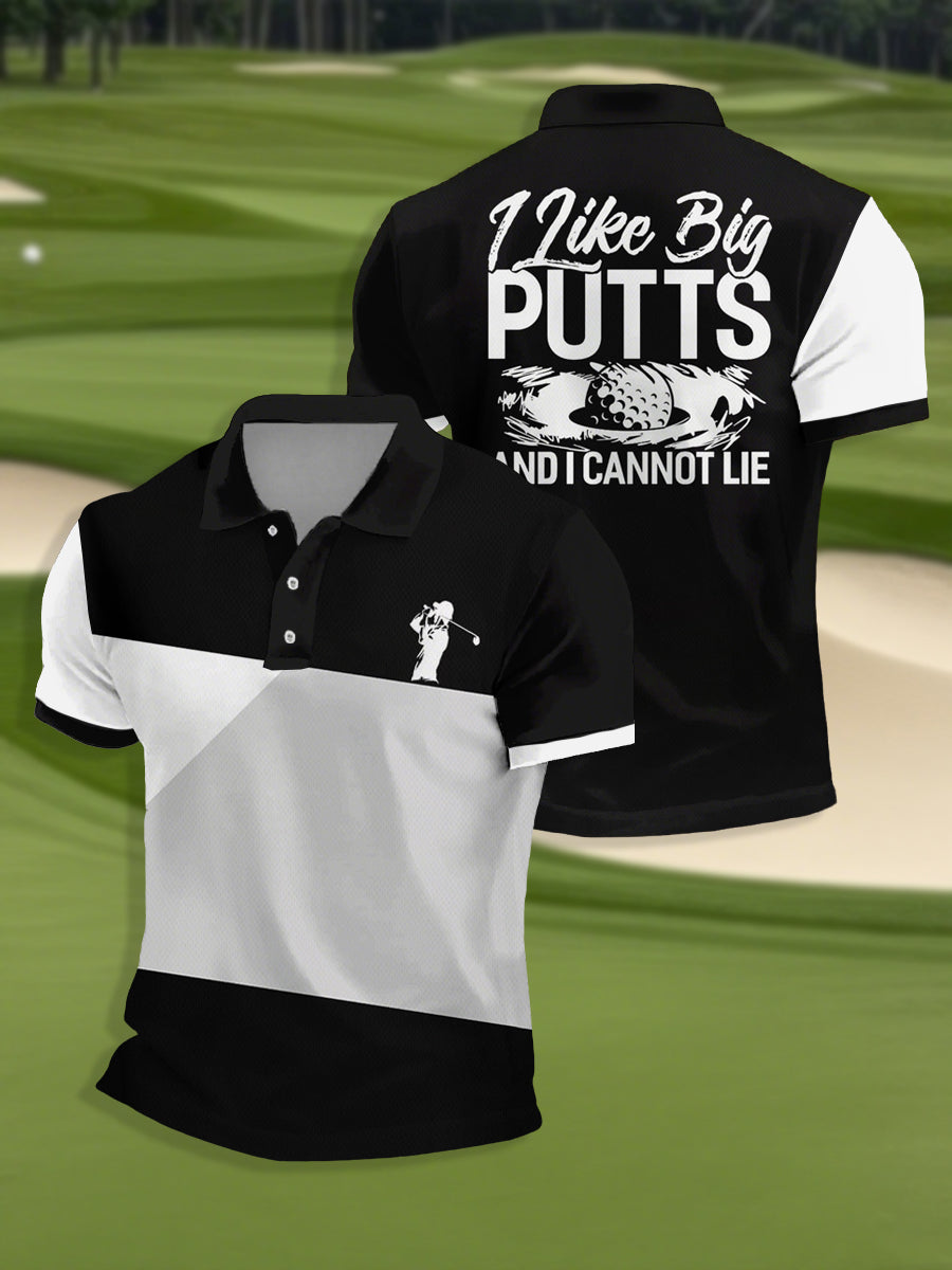 Camiseta de manga corta de golf divertido para hombre