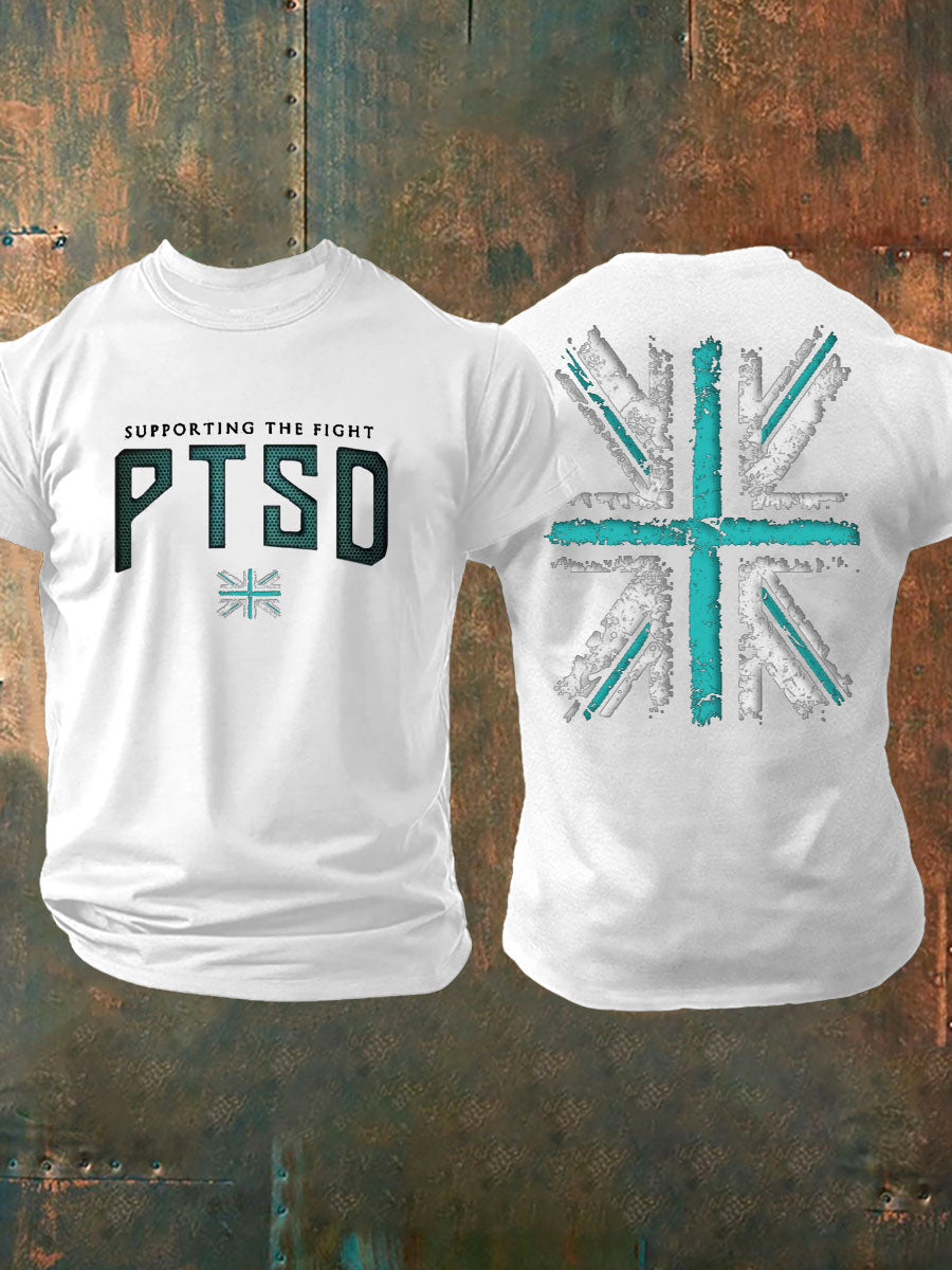 Camiseta estampada para hombre UK PTSD Awareness Veteran