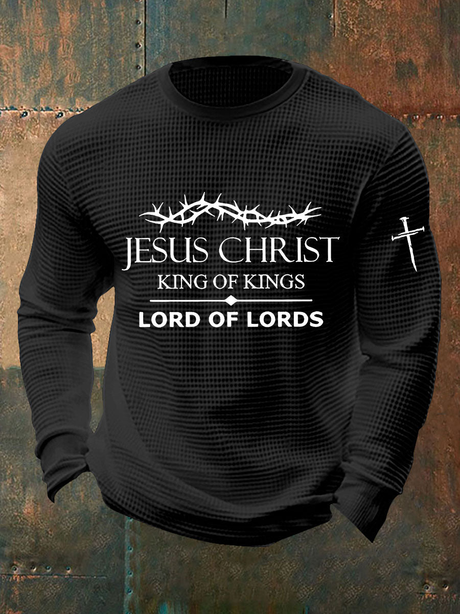 Camiseta de manga larga Yeshua Waffle para hombre