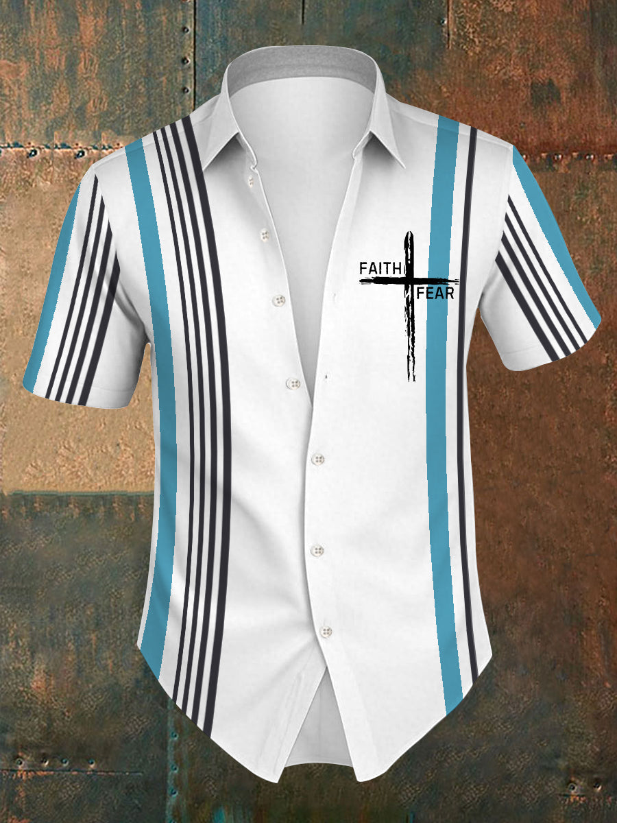 La fe sobre el miedo de los hombres raya la impresión Camisa