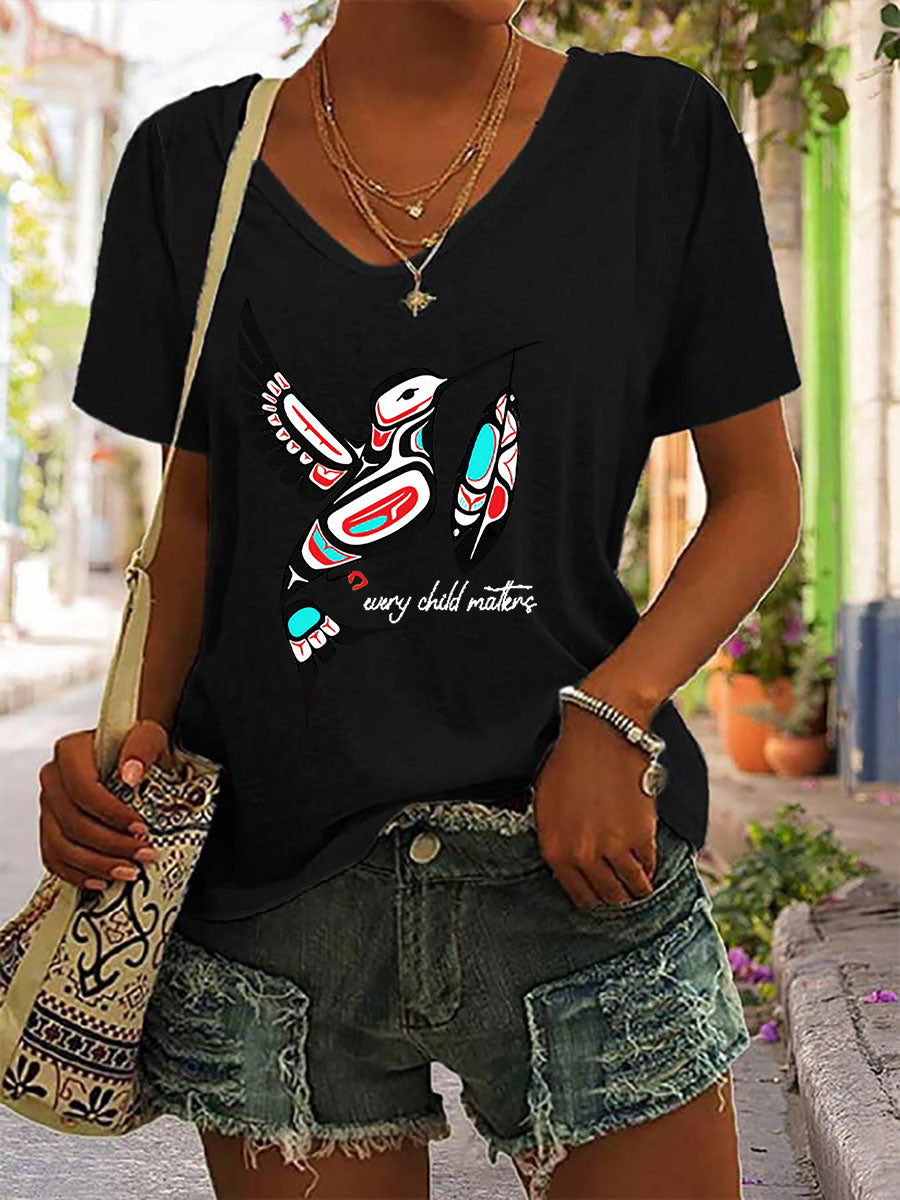 Camiseta casual impresa de Every Child Matters para mujer