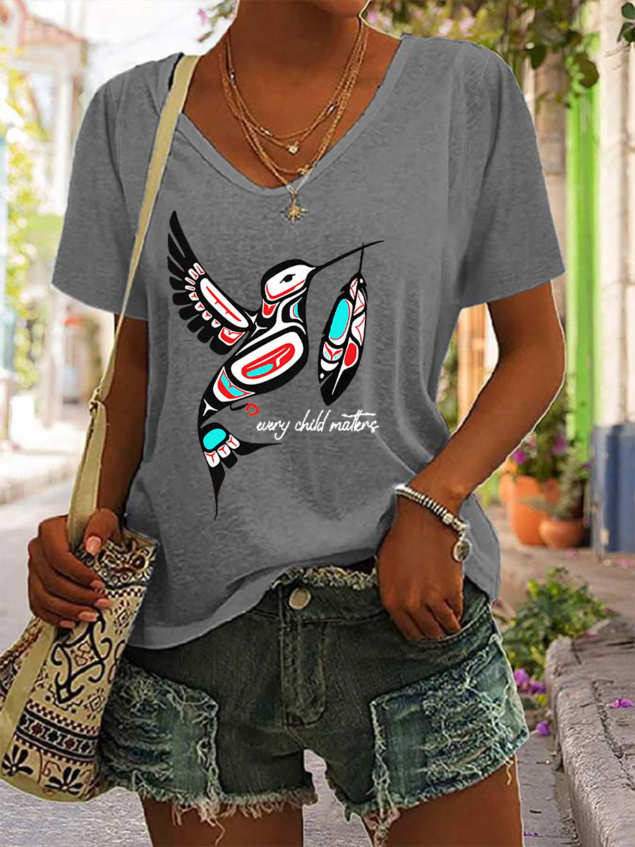 Camiseta casual impresa de Every Child Matters para mujer