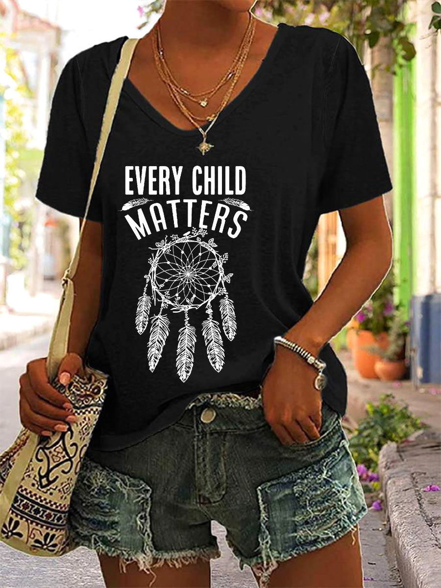 Camiseta estampada Every Child Matters para mujer