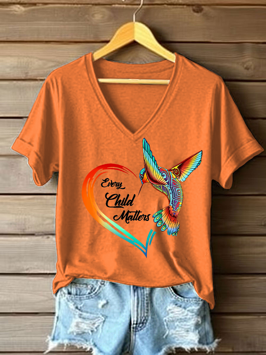 Camiseta casual impresa de Every Child Matters para mujer