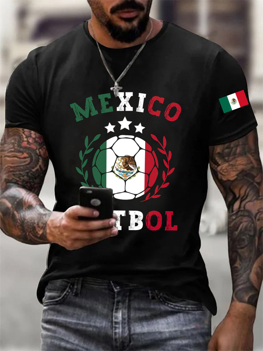 Camiseta estampada del equipo de fútbol de los hombres
