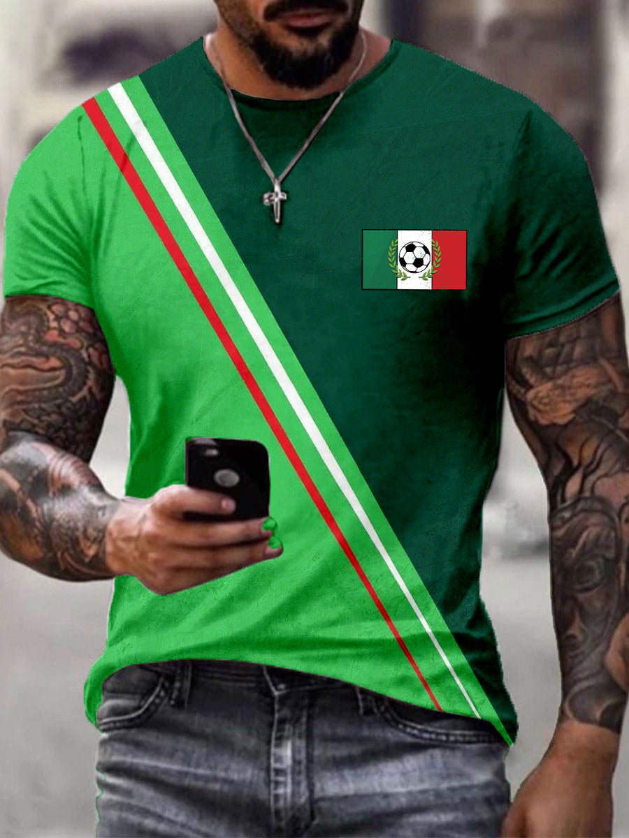 Camiseta del color del contraste de la impresión del equipo de fútbol de los hombres