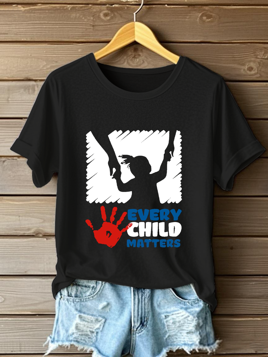Camiseta casual impresa de Every Child Matters para mujer