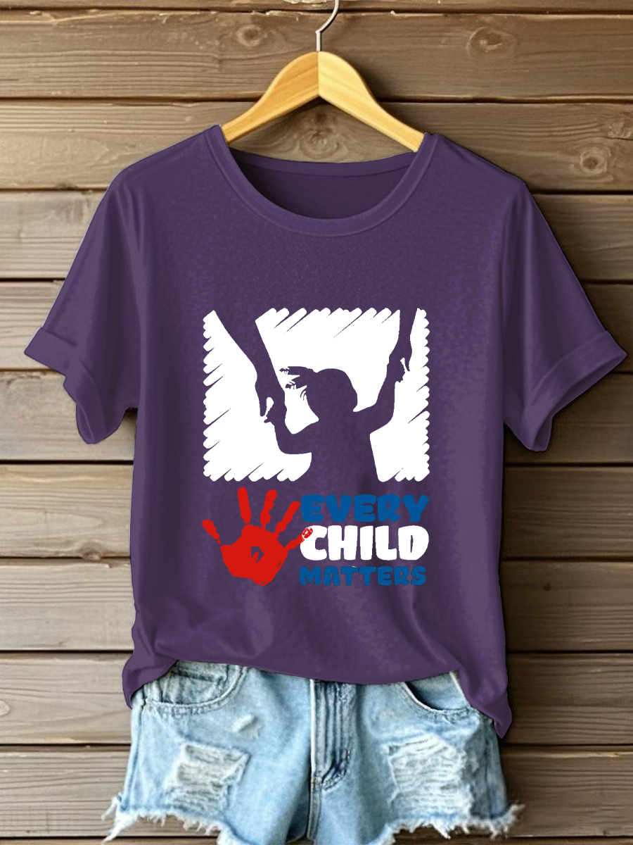 Camiseta casual impresa de Every Child Matters para mujer