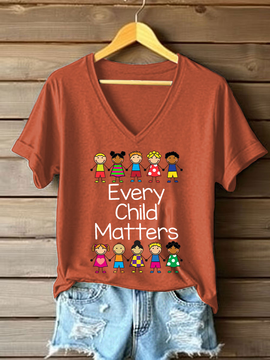 Camiseta casual impresa de Every Child Matters para mujer