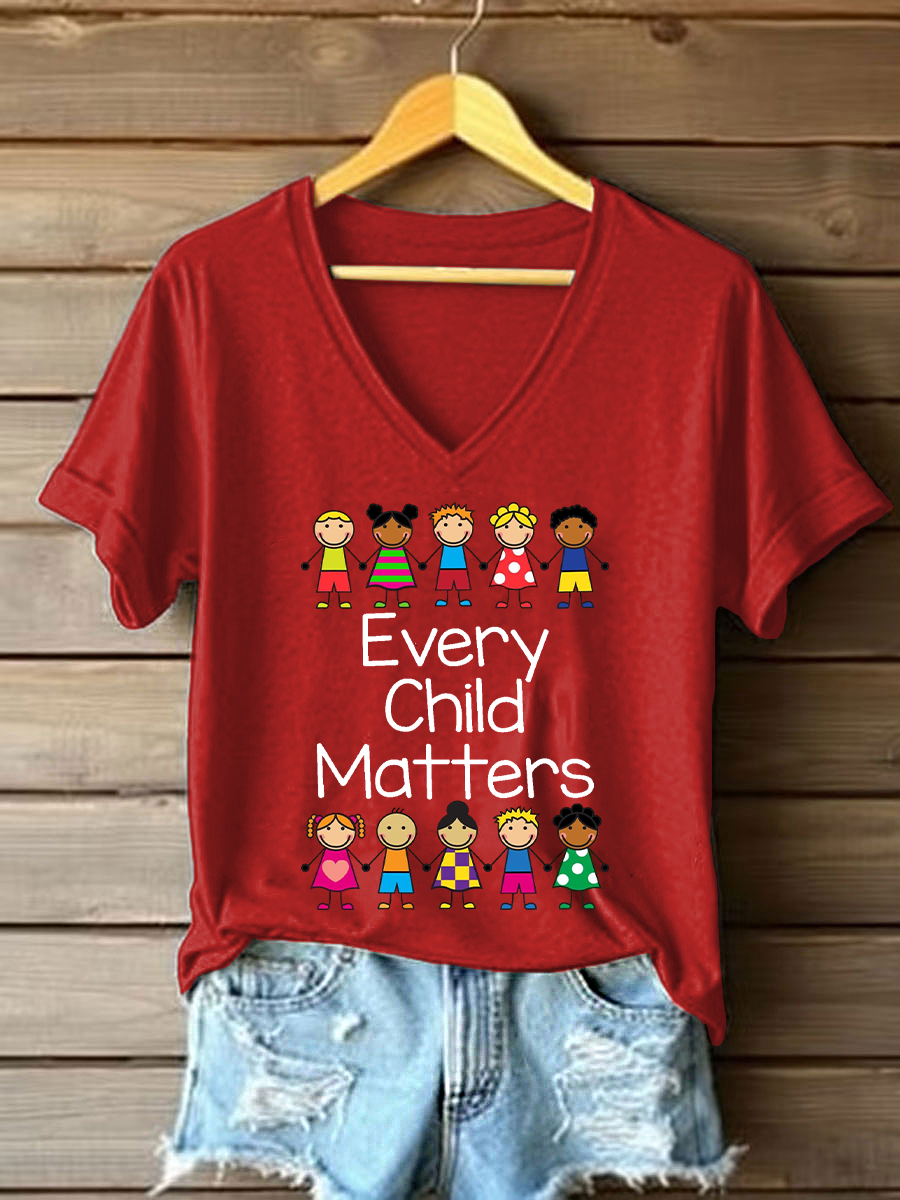 Camiseta casual impresa de Every Child Matters para mujer