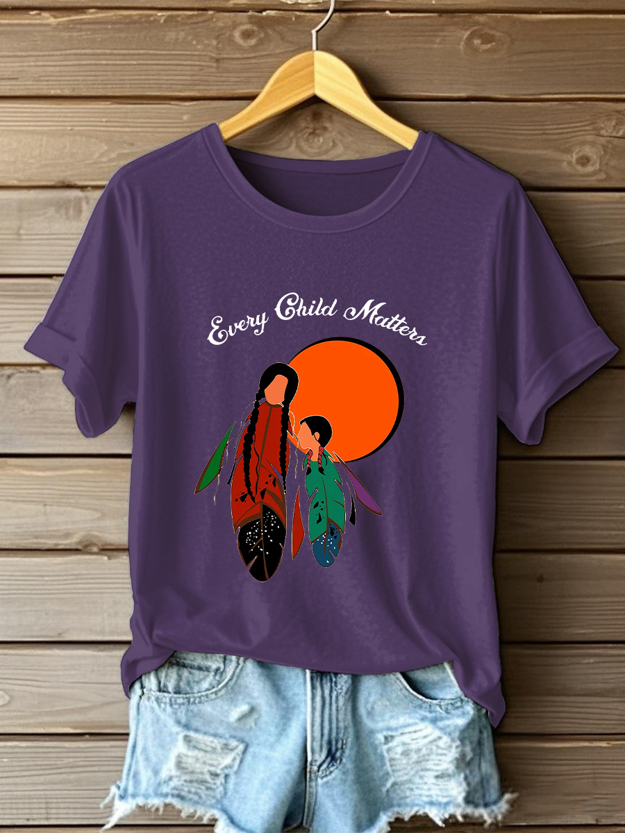 Camiseta casual impresa de Every Child Matters para mujer