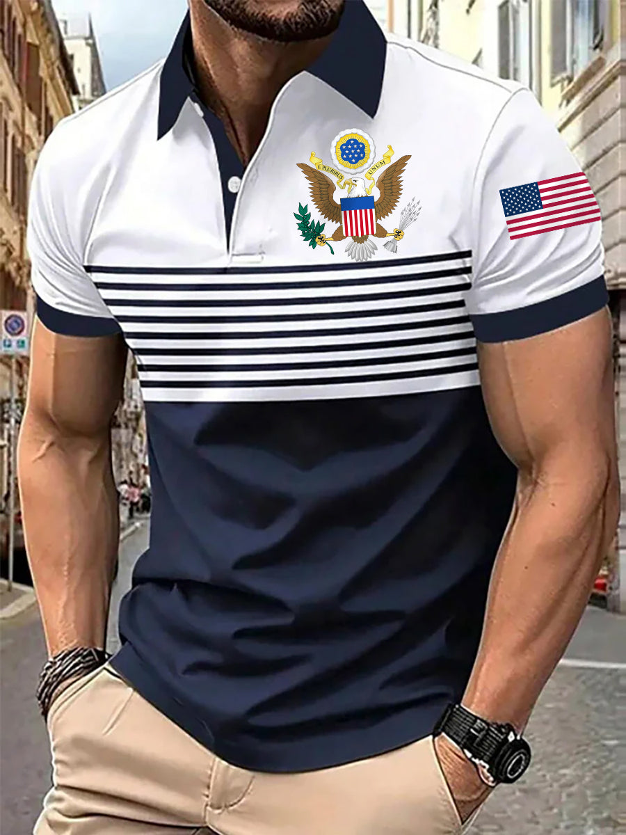 Camisa manga corta USA hombre