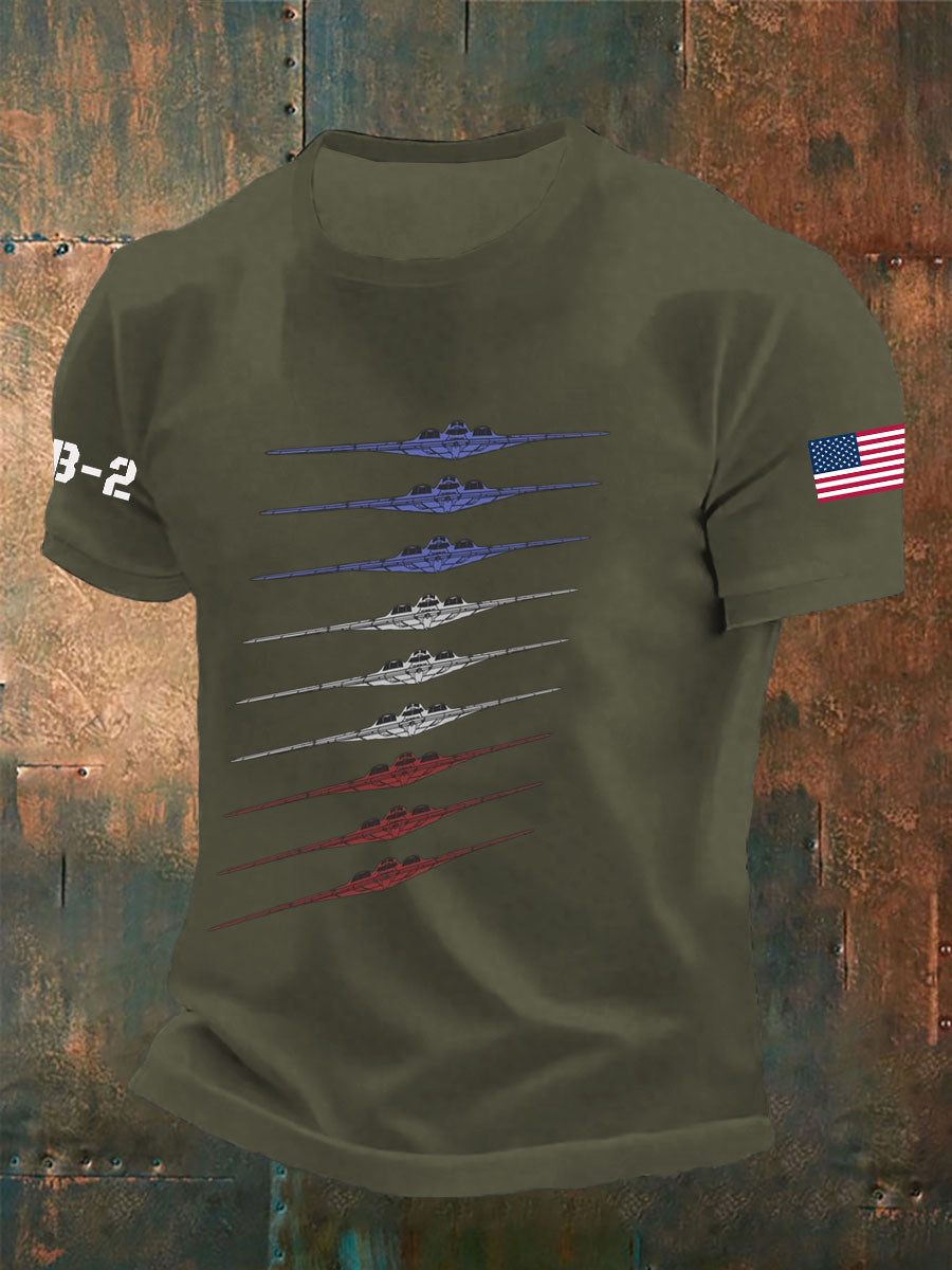 Camisa de manga corta Air Force B-2 para hombre