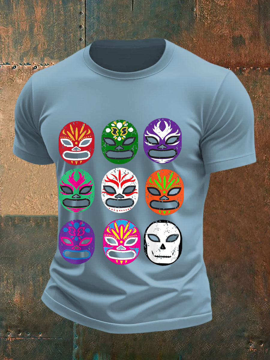 Camisetas de Hombre Wrestling Mask