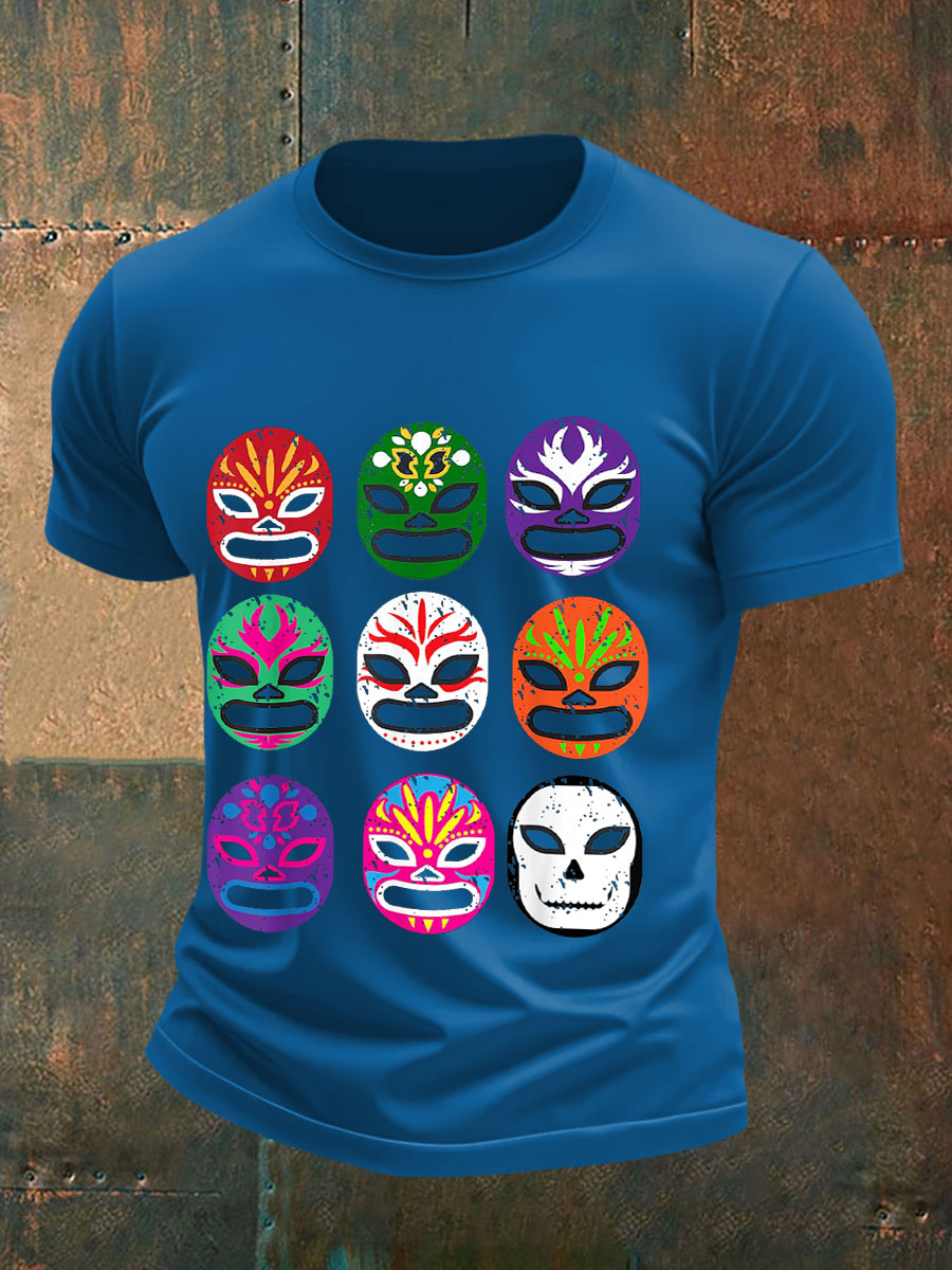 Camisetas de Hombre Wrestling Mask