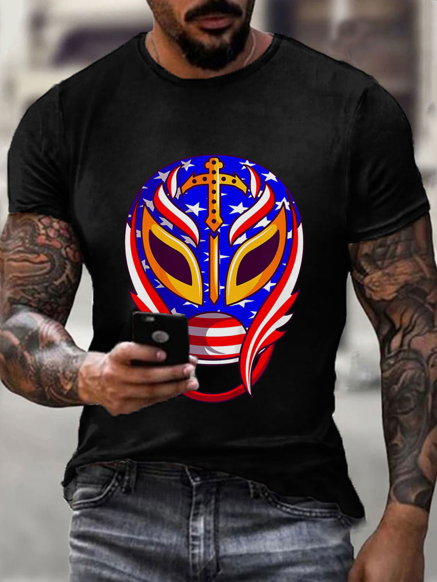 Camisetas de Hombre Wrestling Mask
