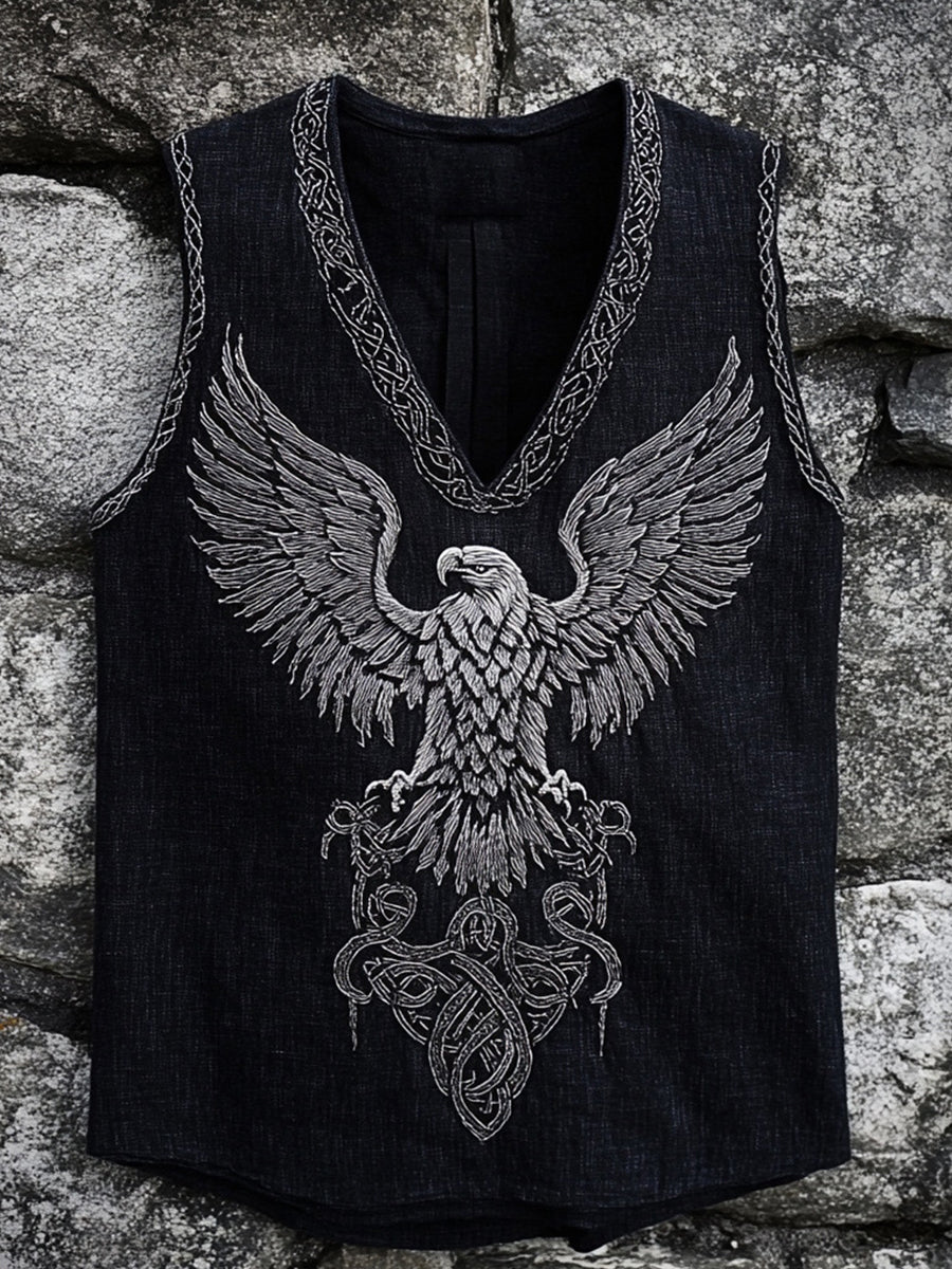 Chaleco de Viking vintage para hombre