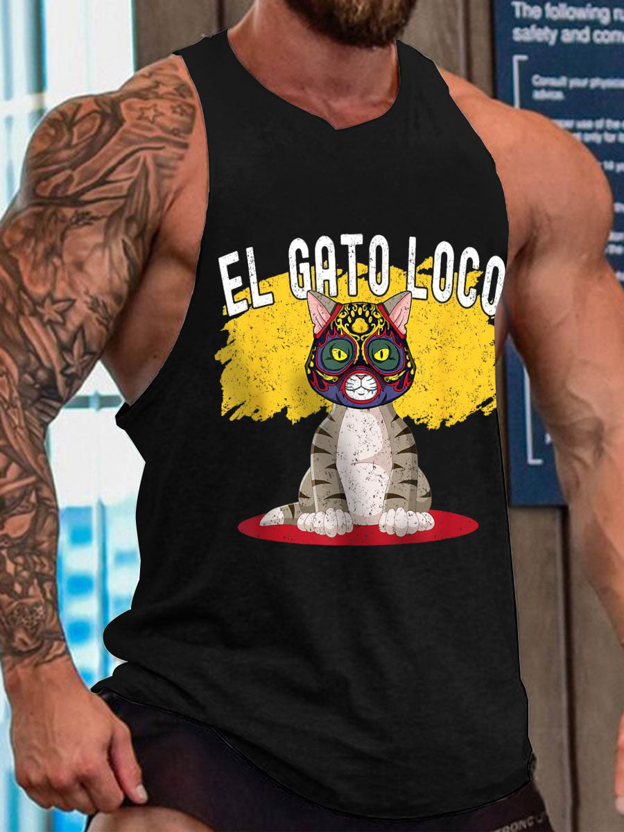 Chalecos de máscara de lucha El gato loco de hombre
