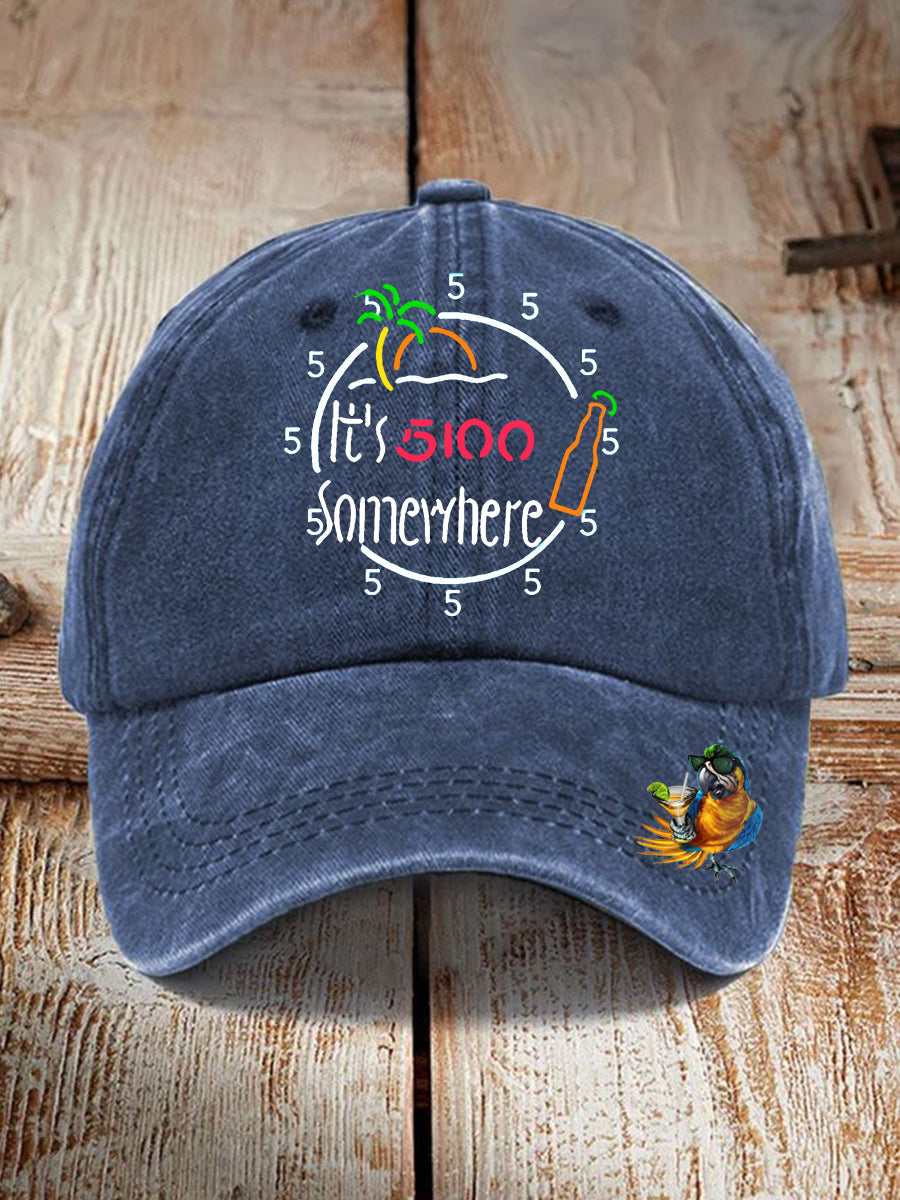 Gorro con estampado de It's 5:00 Somewhere Unisex