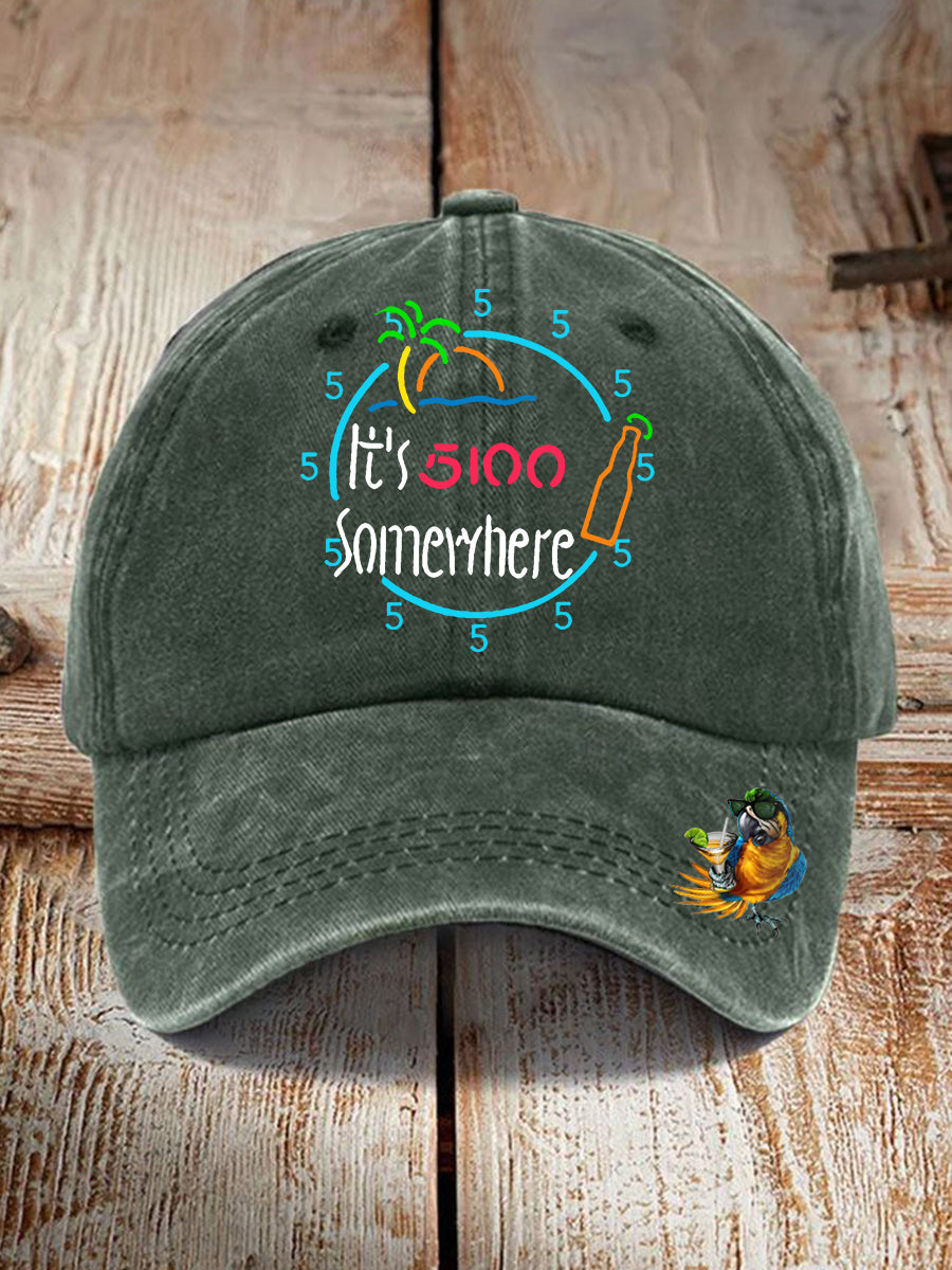 Gorro con estampado de It's 5:00 Somewhere Unisex